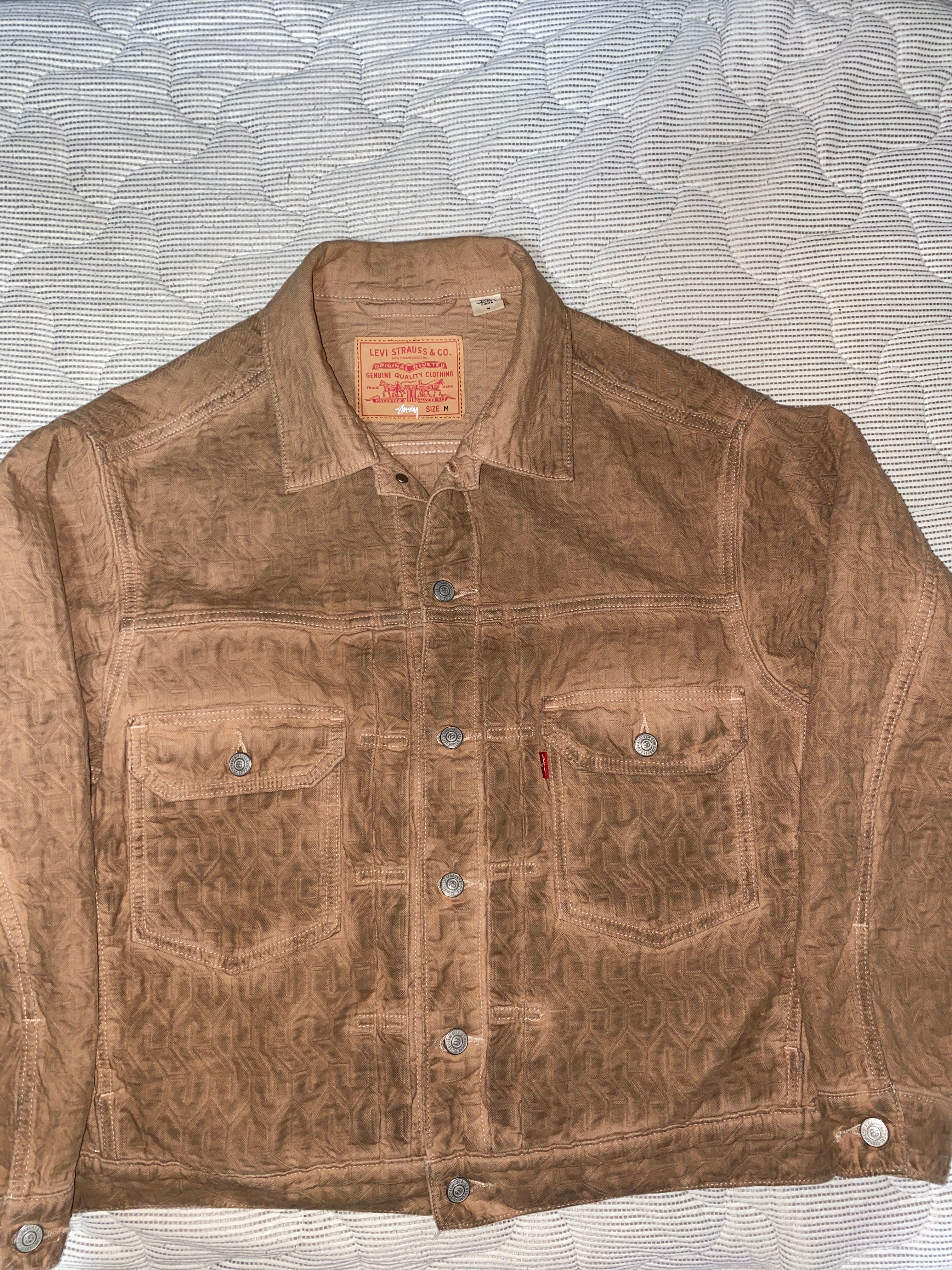 Stussy x LEVI'S Dyed Jacquard Trucker Jacket "Brown"