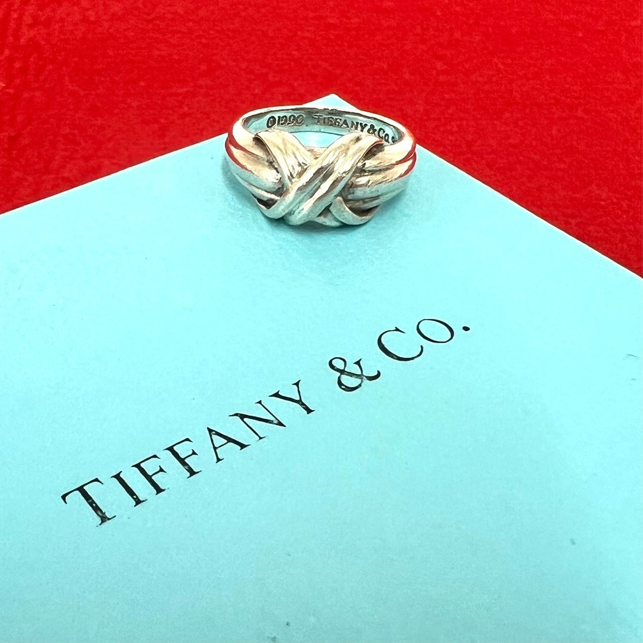 TIFFANY&Co. ティファニー シグネチャークロス リング シルバー925 リング・指輪 9号 シルバー
078-5