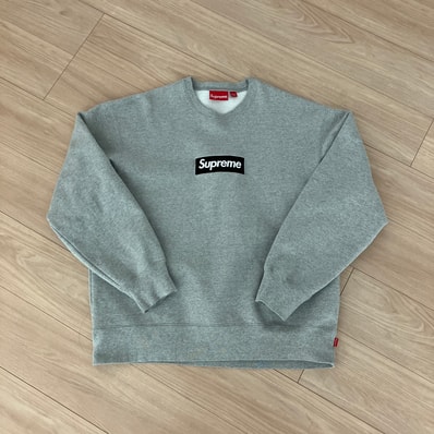 Supreme Box Logo Crewneck "Heather Grey" (22FW)