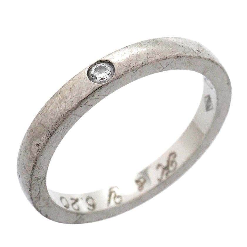 ★SALE【6jgb0266】カルティエ リング バレリーナ ウェディング 1PD Pt950 プラチナ ダイヤモンド #45【中古】レディース