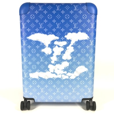 ルイヴィトン LOUIS VUITTON ホライゾン55 ホライゾン 55 M20411 モノグラム クラウズ 雲 4輪 スーツケース トラベルバッグ 旅行 キャリーバッグ レザー ブルー 美品