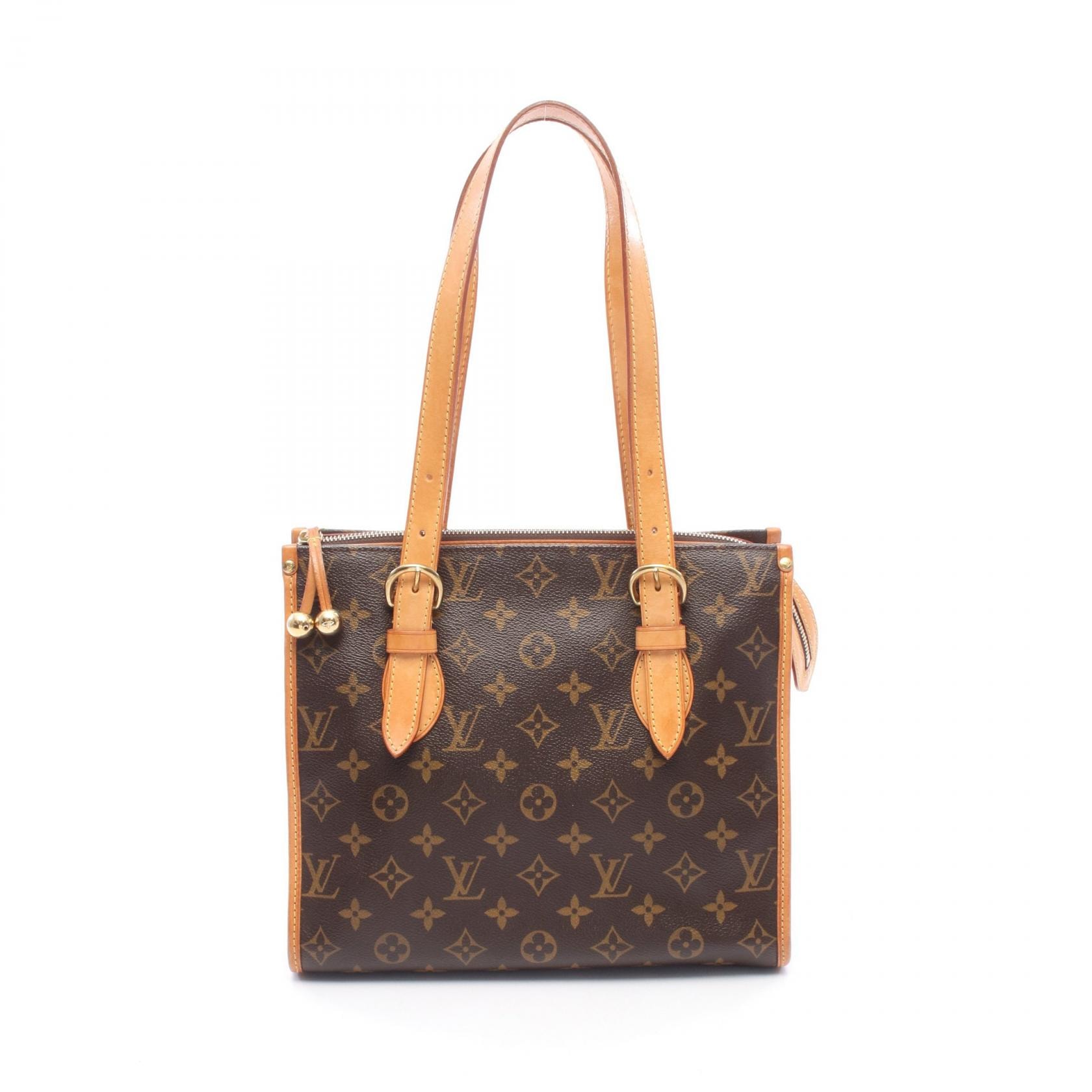 ルイ・ヴィトン LOUIS VUITTON ポパンクール オ トートバッグ バッグ PVCコーティングキャンバス レザー モノグラム レディース ブラウン系 M40007 【中古】