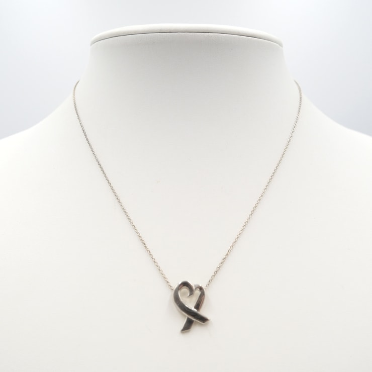 TIFFANY & CO.(ティファニー)パロマ・ピカソ ラビングハート ペンダント ネックレス シルバー SV925 ハート レディース【中古】