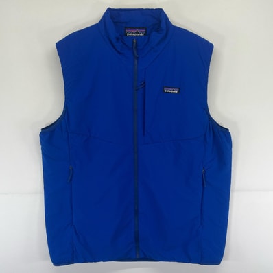 古着 パタゴニア patagonia ベスト ナノエアライト 大きいサイズ フルジップ アウトドア ワンポイントロゴ 2XL ブルー系 メンズ