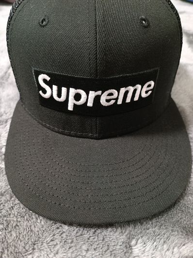 Supreme Box Logo Mesh Back New Era "Black" (22SS)