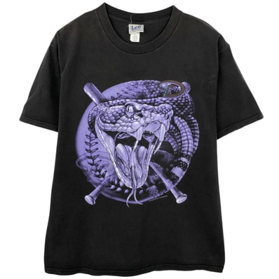 古着 00年代 リー Lee SPORT MLB ARIZONA DIAMONDBACKS アリゾナダイヤモンドバックス 蛇柄 パイソン柄 スポーツプリントTシャツ メンズL相当/eaa649456