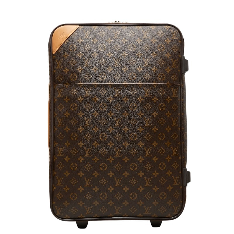 ルイ ヴィトン モノグラム ぺガス55 キャリーバッグ スーツケース M23294 ブラウン PVC レザー レディース LOUIS VUITTON 【中古】