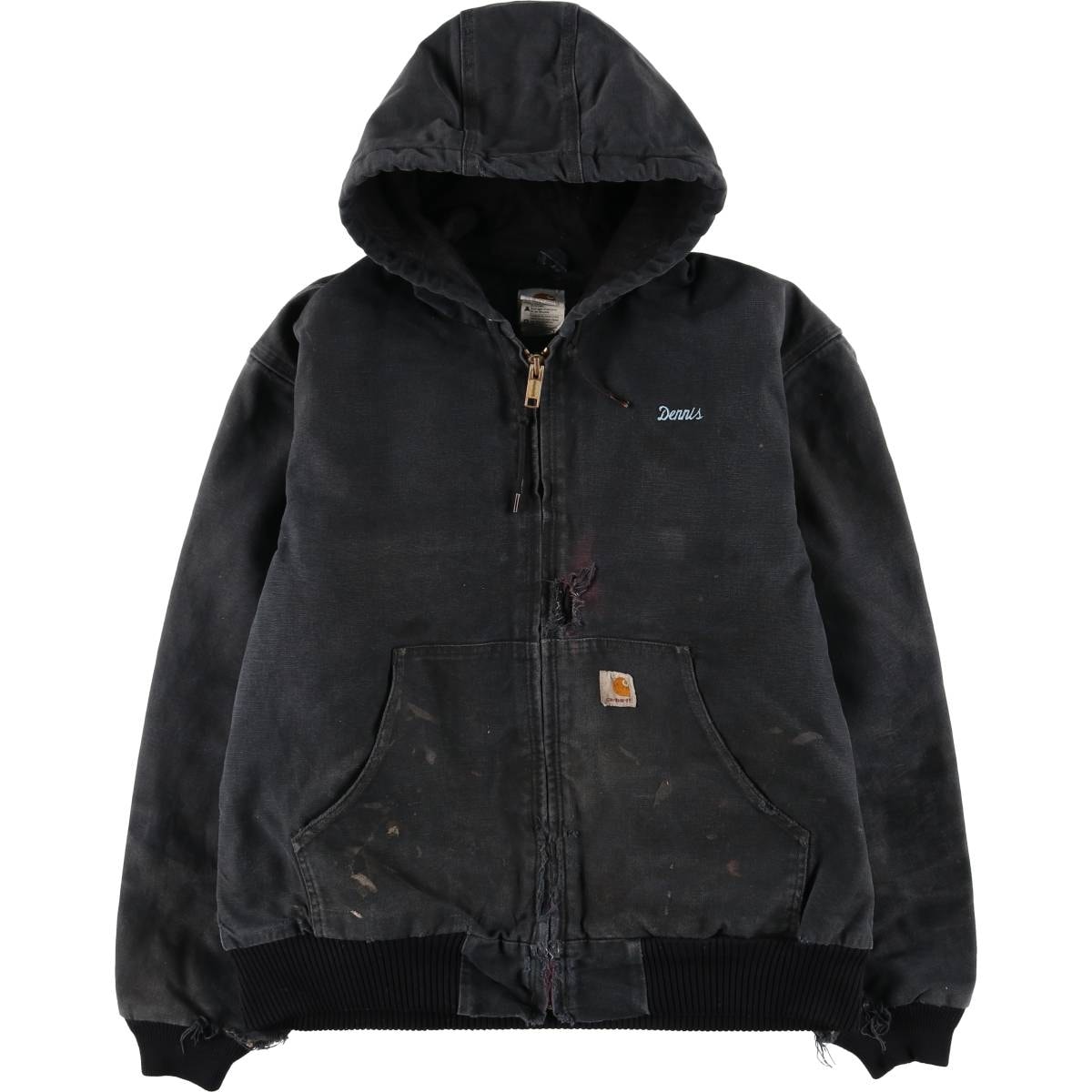 古着 00年代 カーハート Carhartt アクティブジャケット 中綿入り ダックフルジップパーカー メンズL相当/eaa614194