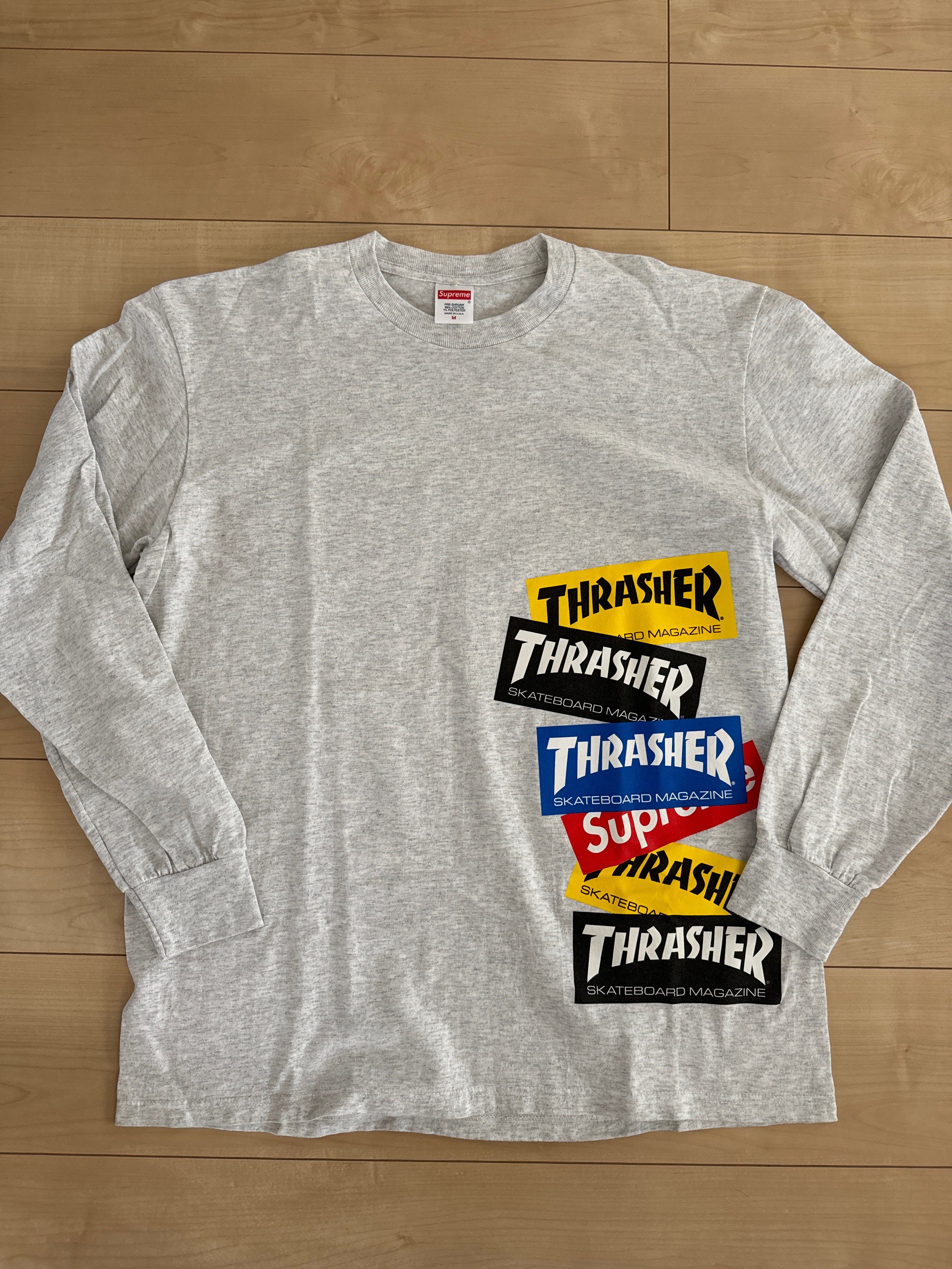 Supreme / Thrasher® Multi Logo L/S Tee "Ash Grey"