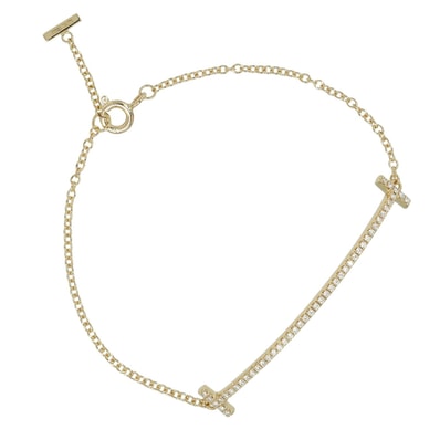 ティファニー Tスマイル スモール 腕周り~16cm レディースブレスレット