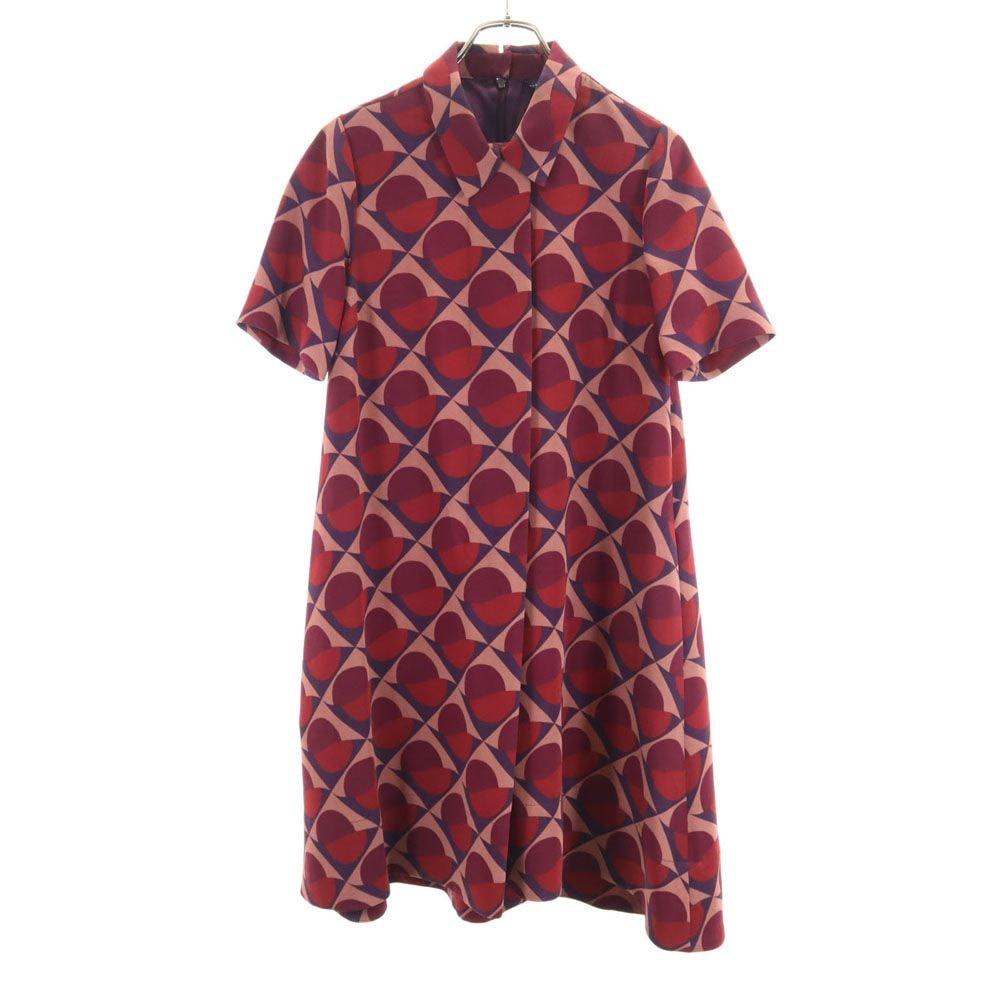 MARC BY MARC JACOBS マークバイマークジェイコブス 半袖 膝丈ワンピース 2 ボルドー系