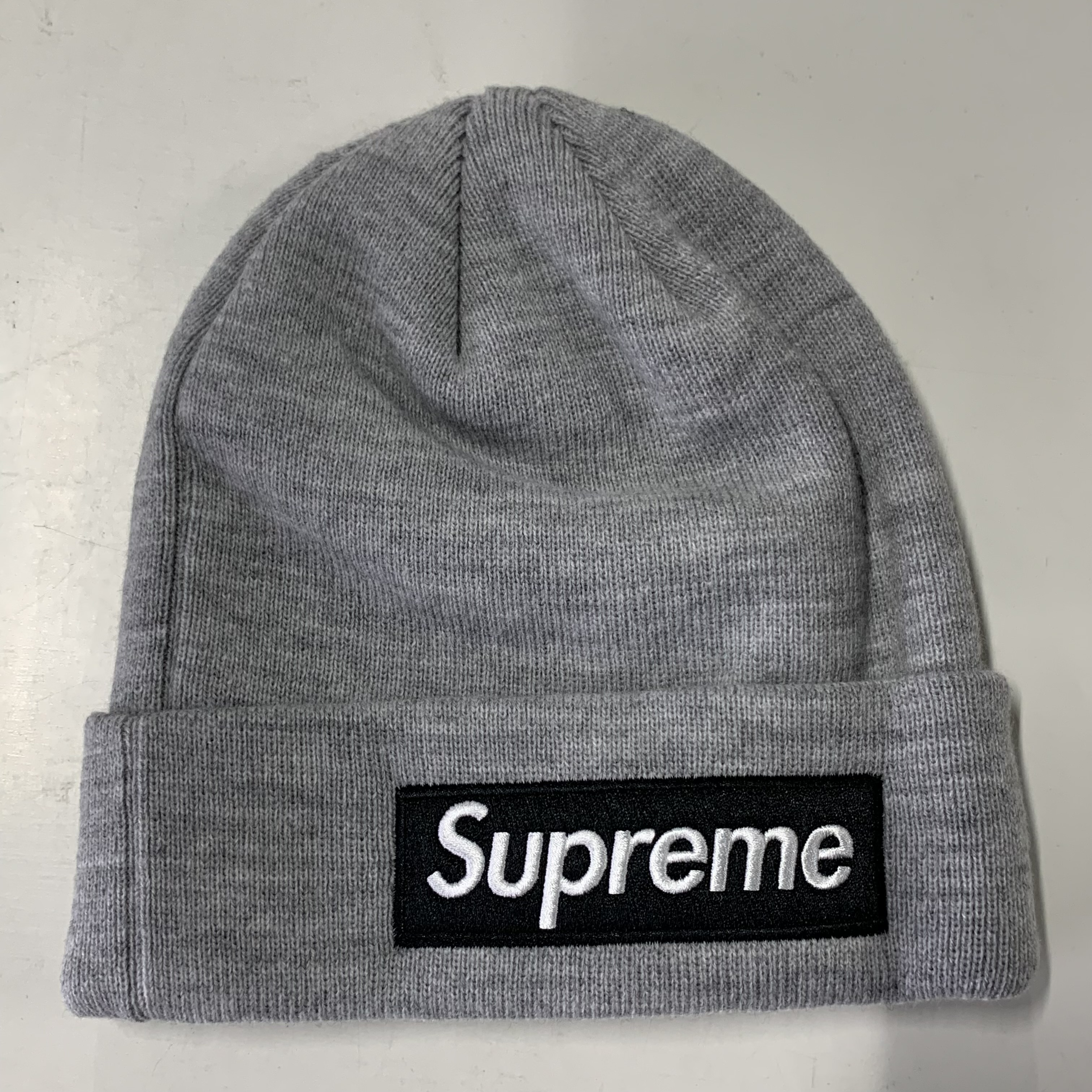 Supreme New Era Box Logo Beanie "Heather Grey"