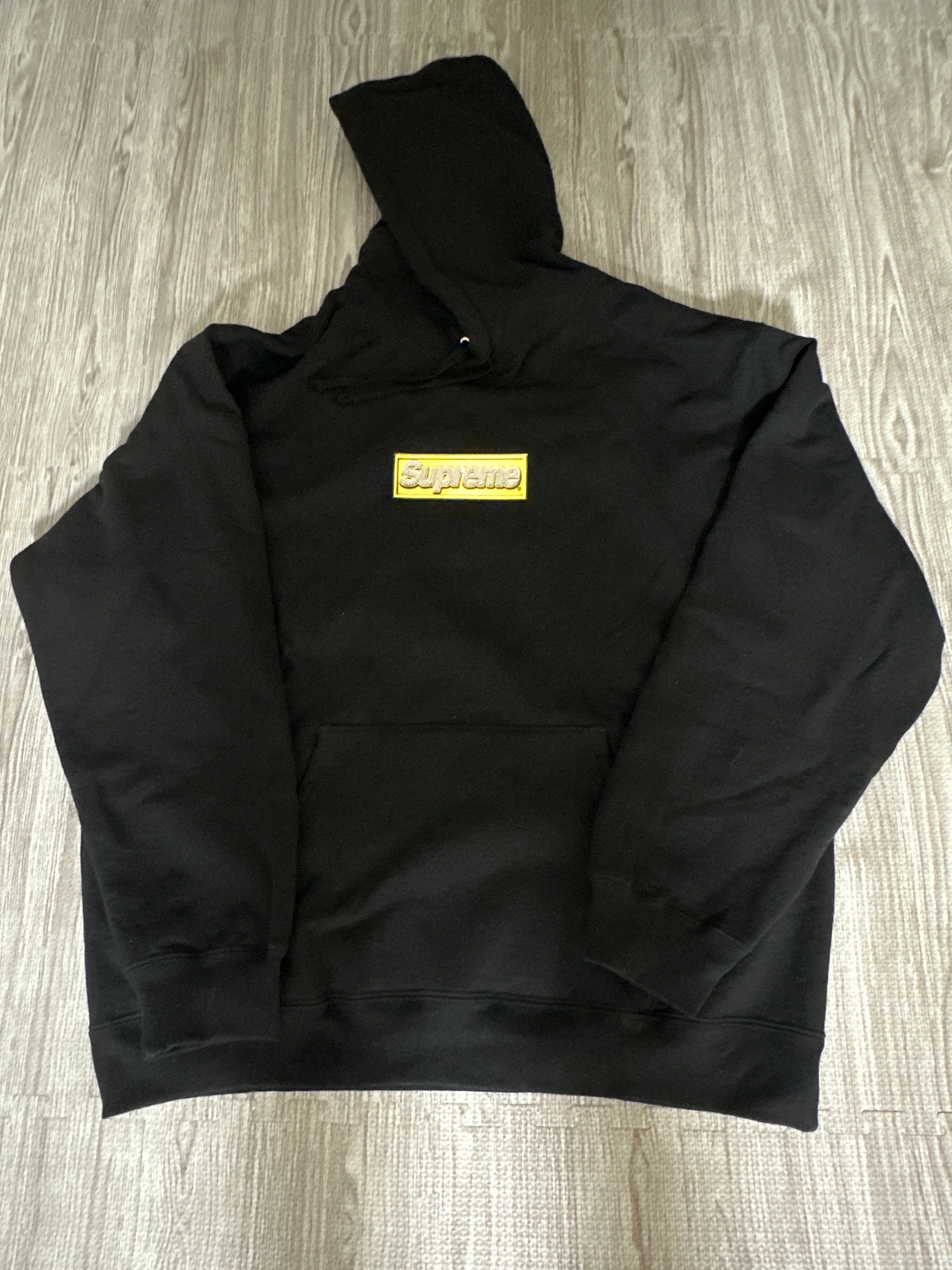 Supreme Bling Box Logo Hooded Sweatshirt "Black"