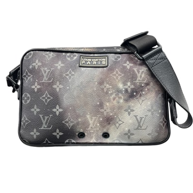 LOUIS VUITTON 希少 美品 ルイヴィトン アルファメッセンジャー モノグラムギャラクシー ショルダーバッグ M44165 PVC レザー CA4118 グレー マルチカラー クロスボディ LV ヴィトン ABランク 中古 鑑定済 ヴィトンバッグ