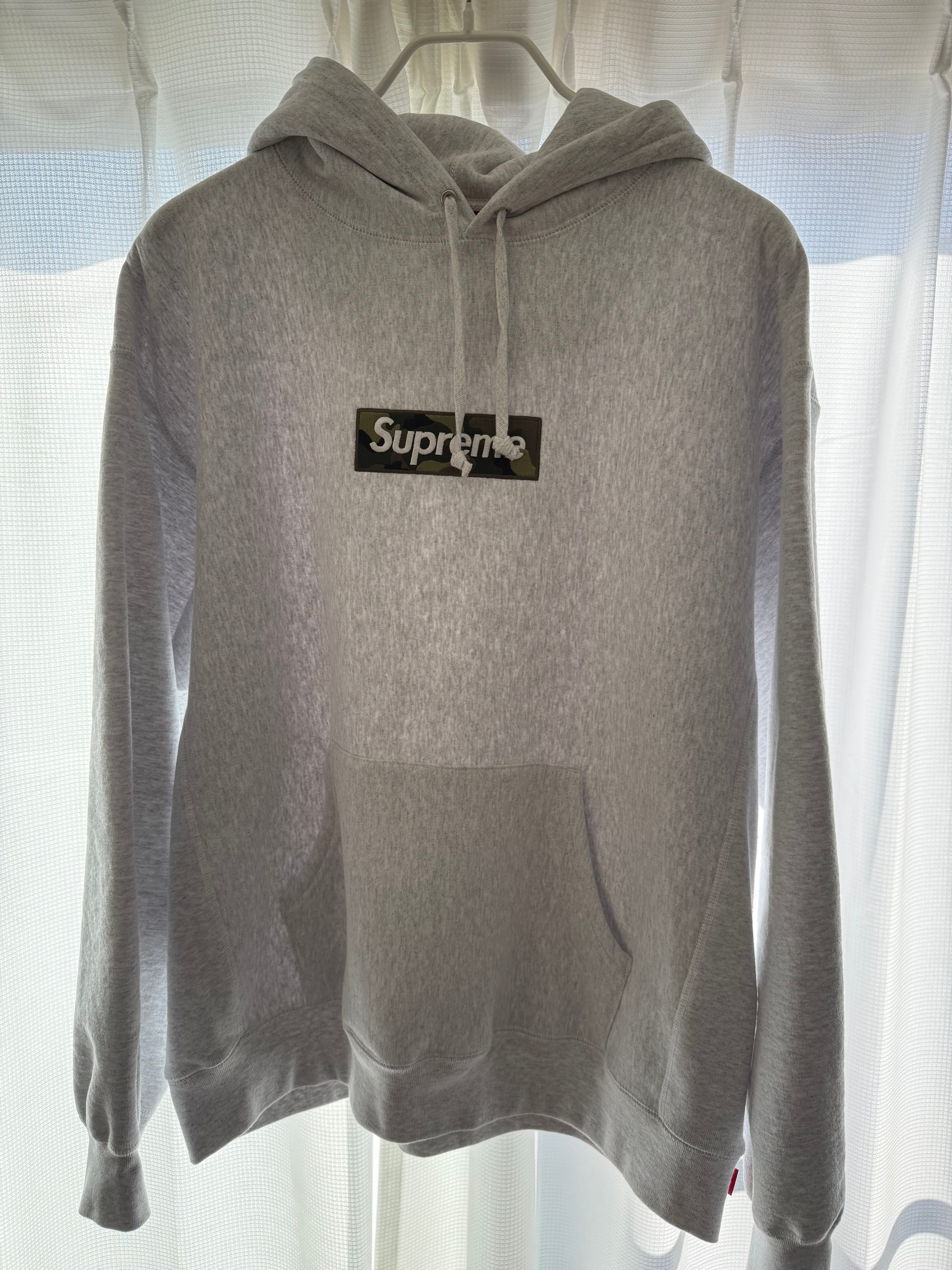 Supreme Box Logo Hooded Sweatshirt "Ash Grey" (23FW)