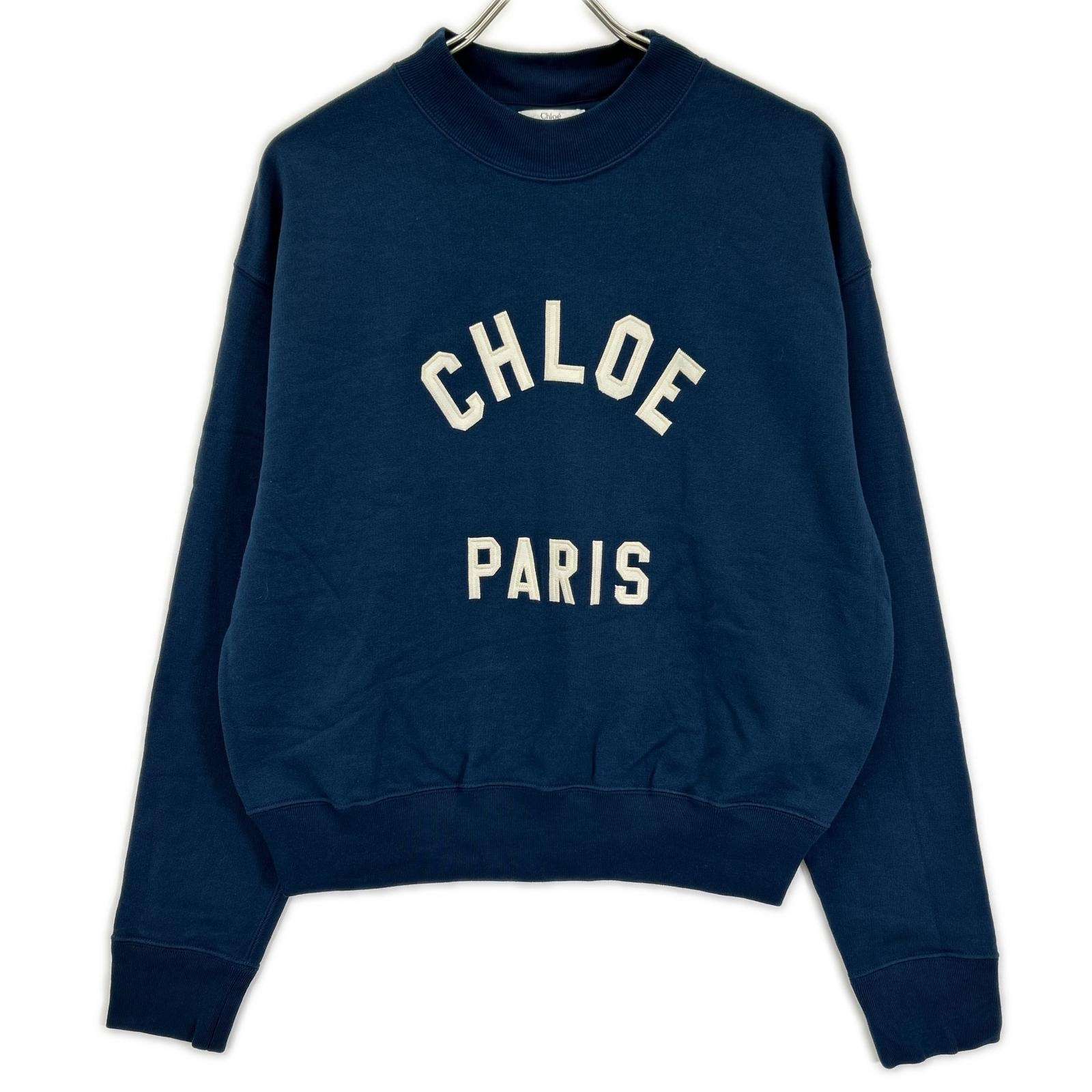 クロエ ネイビー CHLOE PARIS スウェット L