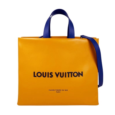 ルイ ヴィトン LOUIS VUITTON ハンドバッグ ショルダーバッグ ショッパートートMM レザー サフランイエロー レディース M28308【中古】 z11254