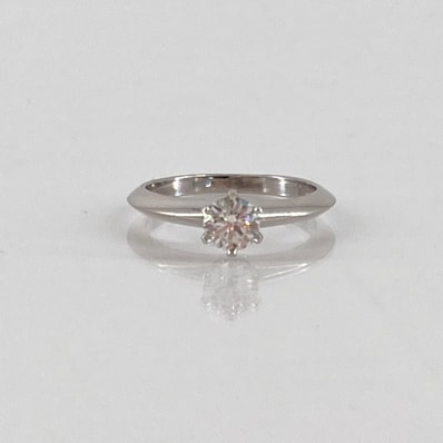TIFFANY&Co.(ティファニー) ソリティア ダイヤモンド D0.42ct #8.5号 Pt950プラチナ リング・指輪 3.46g シルバー