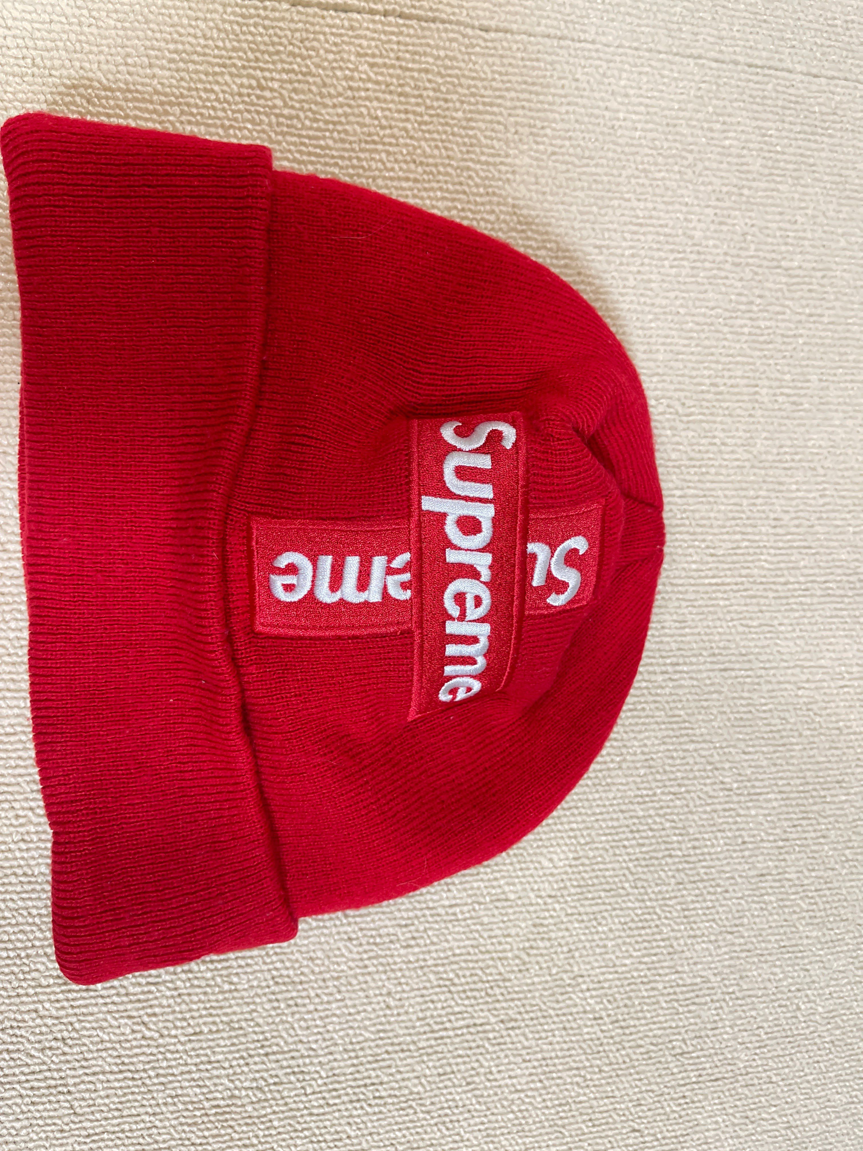 Supreme New Era® Cross Box Logo Beanie "Red"
