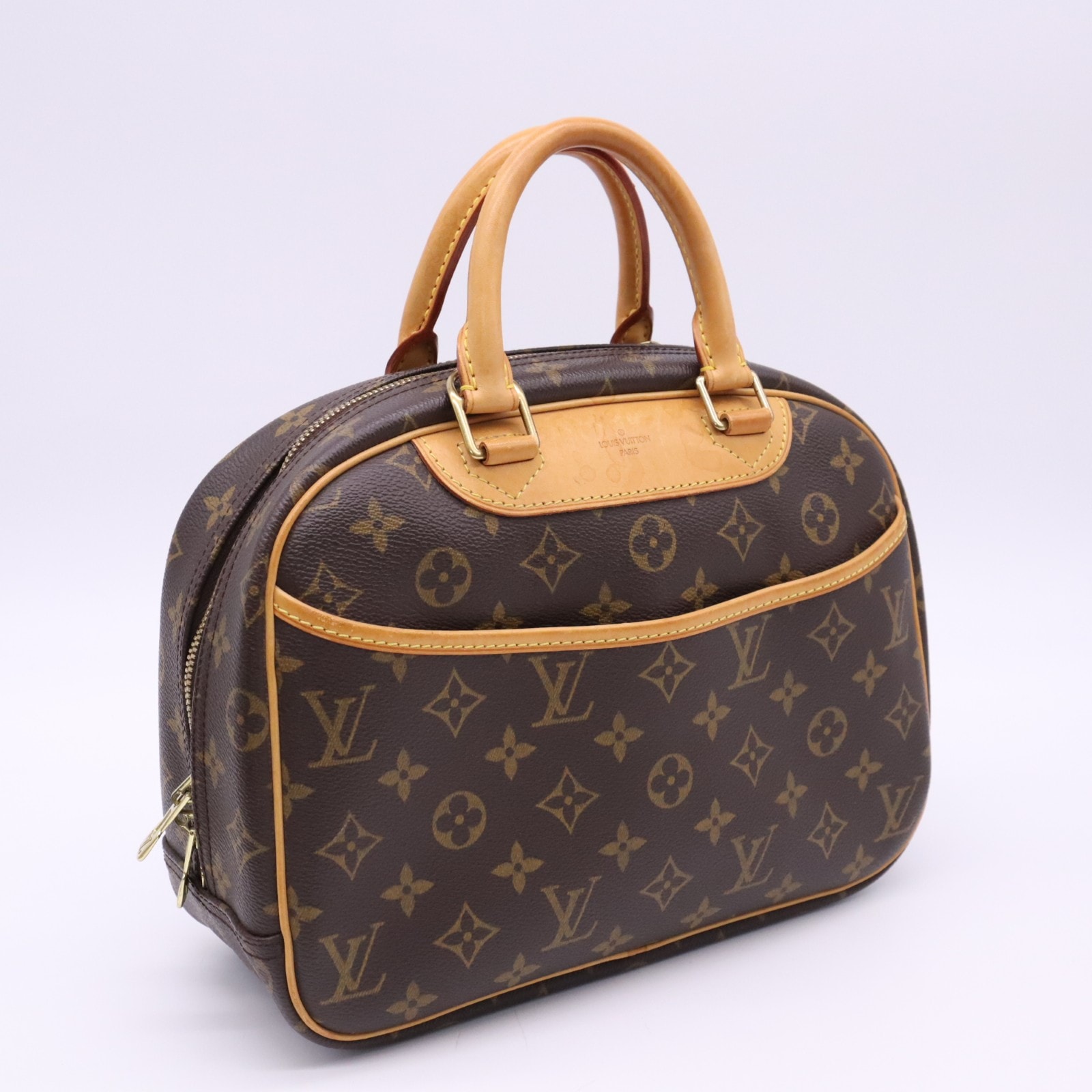 LOUIS VUITTON ルイ・ヴィトン モノグラム トゥルービル M42228 ハンドバッグ ブラウン ベージュ コーティングキャンバス レザー レディース