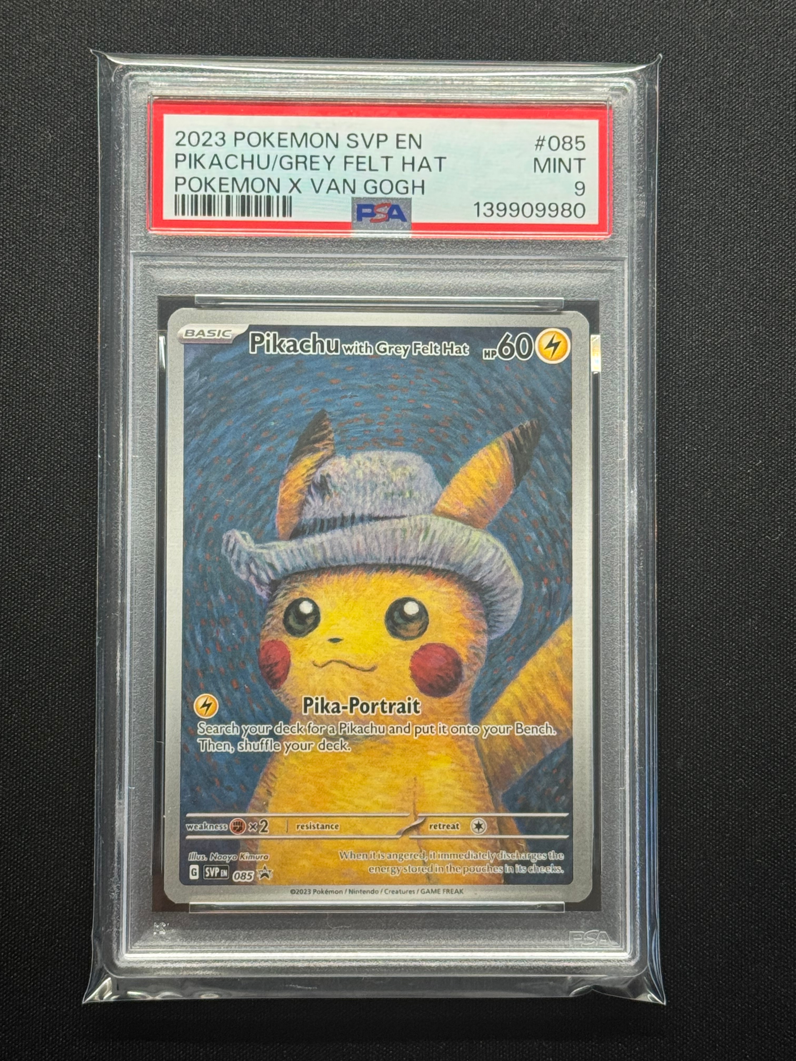 PSA9】ピカチュウ : プロモ [SVP EN 085](「ゴッホ展」 プロモーション