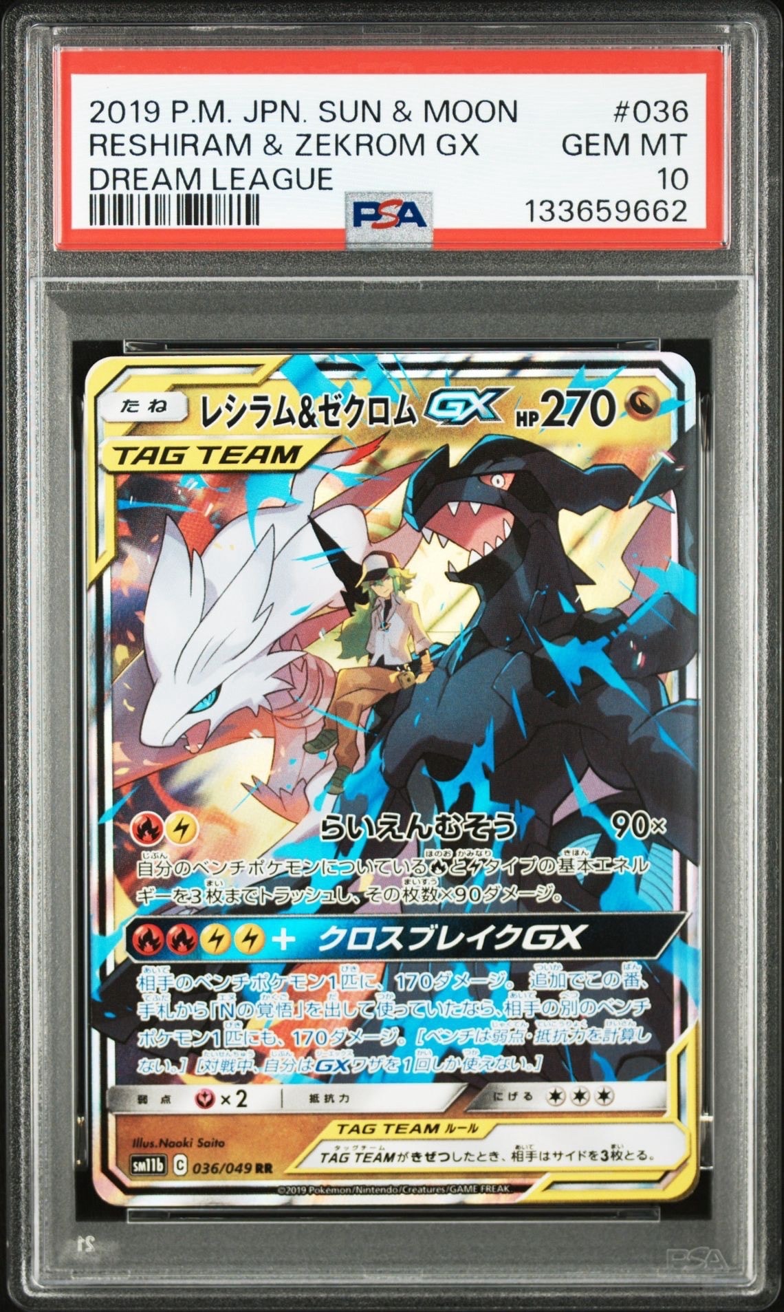 レシラム&ゼクロムGX (N) RR[SM11b 036/049](強化拡張パック「ドリームリーグ」)