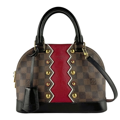 ルイ ヴィトン LOUIS VUITTON ハンドバッグ ショルダーバッグ ダミエ カラコラム アルマBB ダミエキャンバス ブラウン/ブラック/レッド レディース N40046【中古】 z9534