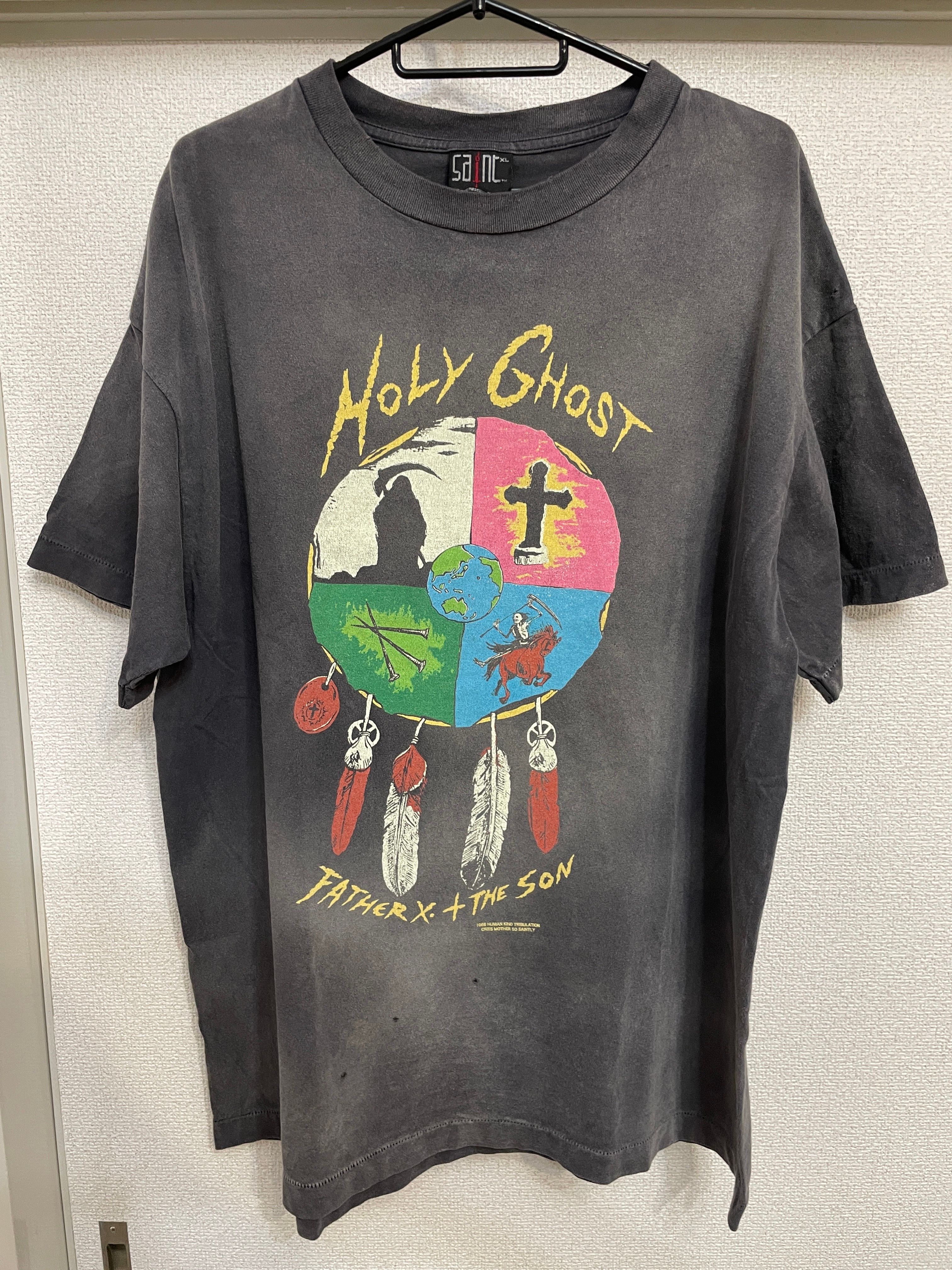 SAINT Mxxxxxx x LASTMAN Holy Ghost Short Sleeve T-Shirt "Black" 24SS