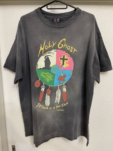 SAINT Mxxxxxx x LASTMAN Holy Ghost Short Sleeve T-Shirt "Black" 24SS