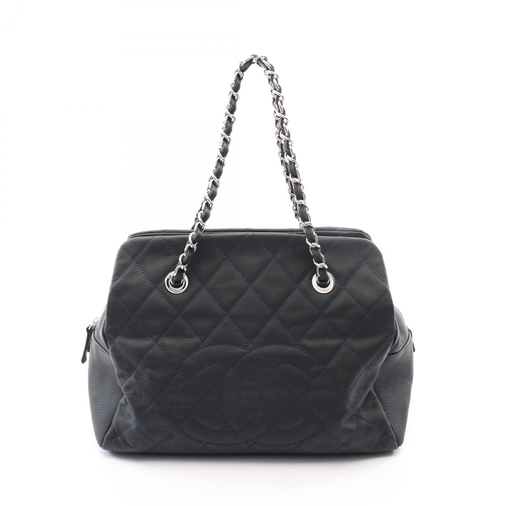 シャネル CHANEL マトラッセ トートバッグ バッグ レザー レディース ブラック系 【中古】
