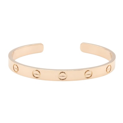 カルティエ CARTIER オープン ラブブレス ブレスレット アクセサリー K18PG(ピンクゴールド) レディース ゴールド系 【中古】