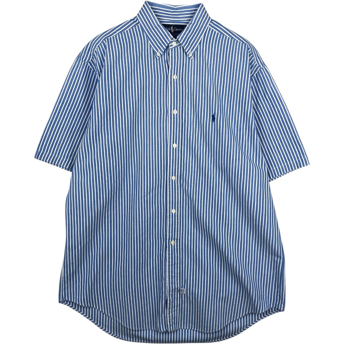 古着 ラルフローレン Ralph Lauren 半袖 ボタンダウン ストライプシャツ メンズL相当/eaa644836