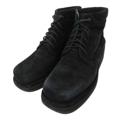 COLE HAAN コールハーン ブーツ スウェード ウェッジ チャッカ ブーツ ブラック系 8B【中古】