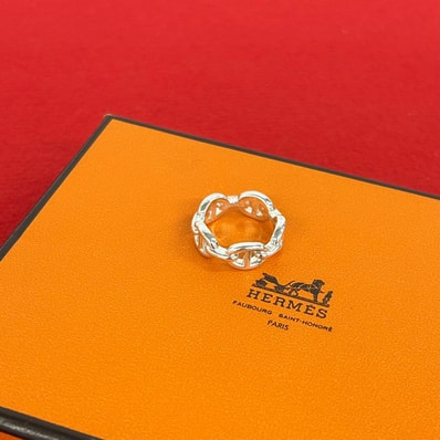 HERMES エルメス アンシェネ PM リング シルバー925 リング・指輪 10号 シルバー
410-9