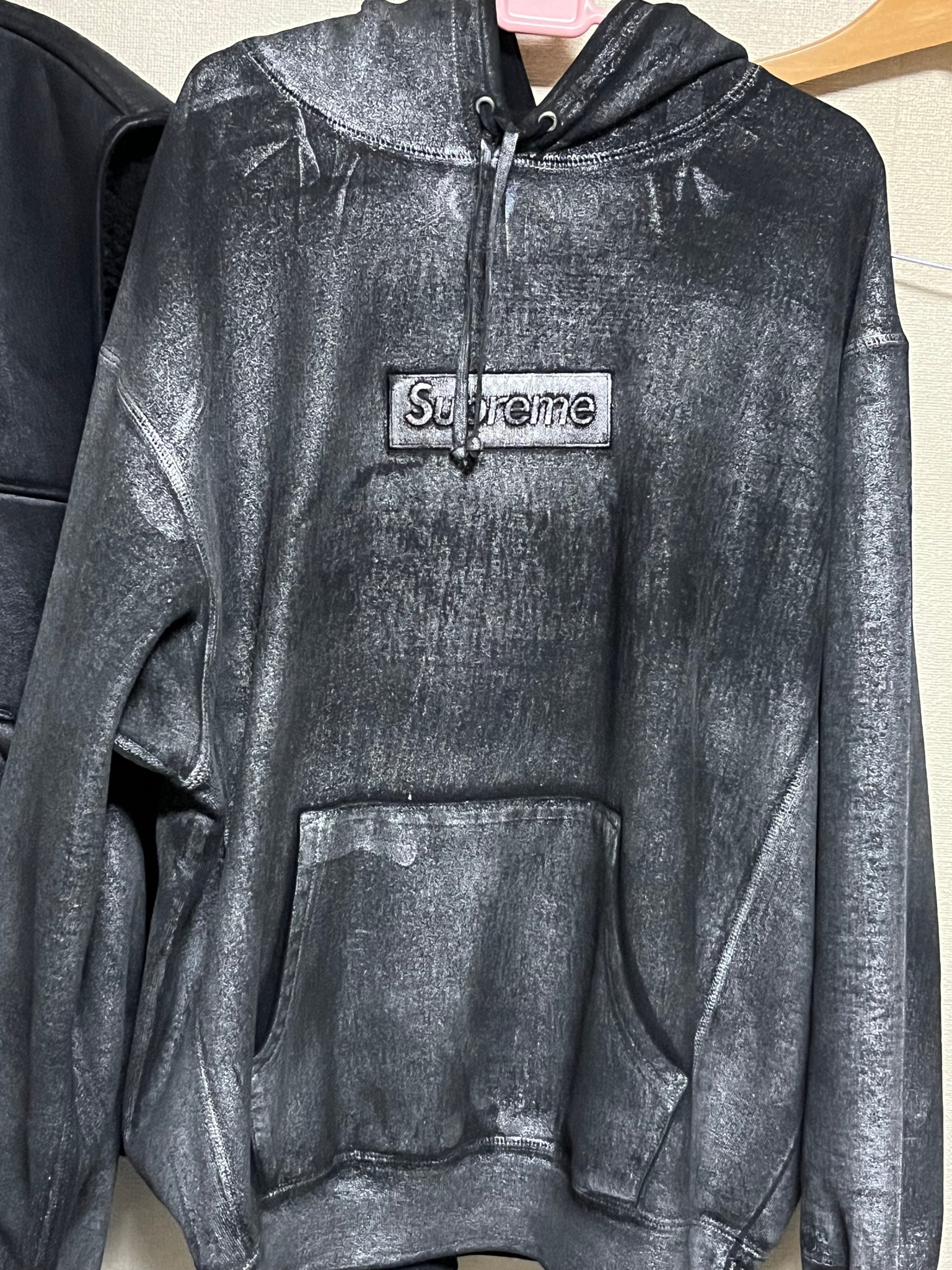 Supreme x MM6 Maison Margiela Foil Box Logo Hooded Sweatshirt "Black"