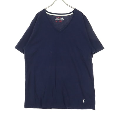 RALPH LAUREN ラルフローレン ワンポイントロゴ 半袖 Vネック Tシャツ 3L ネイビー