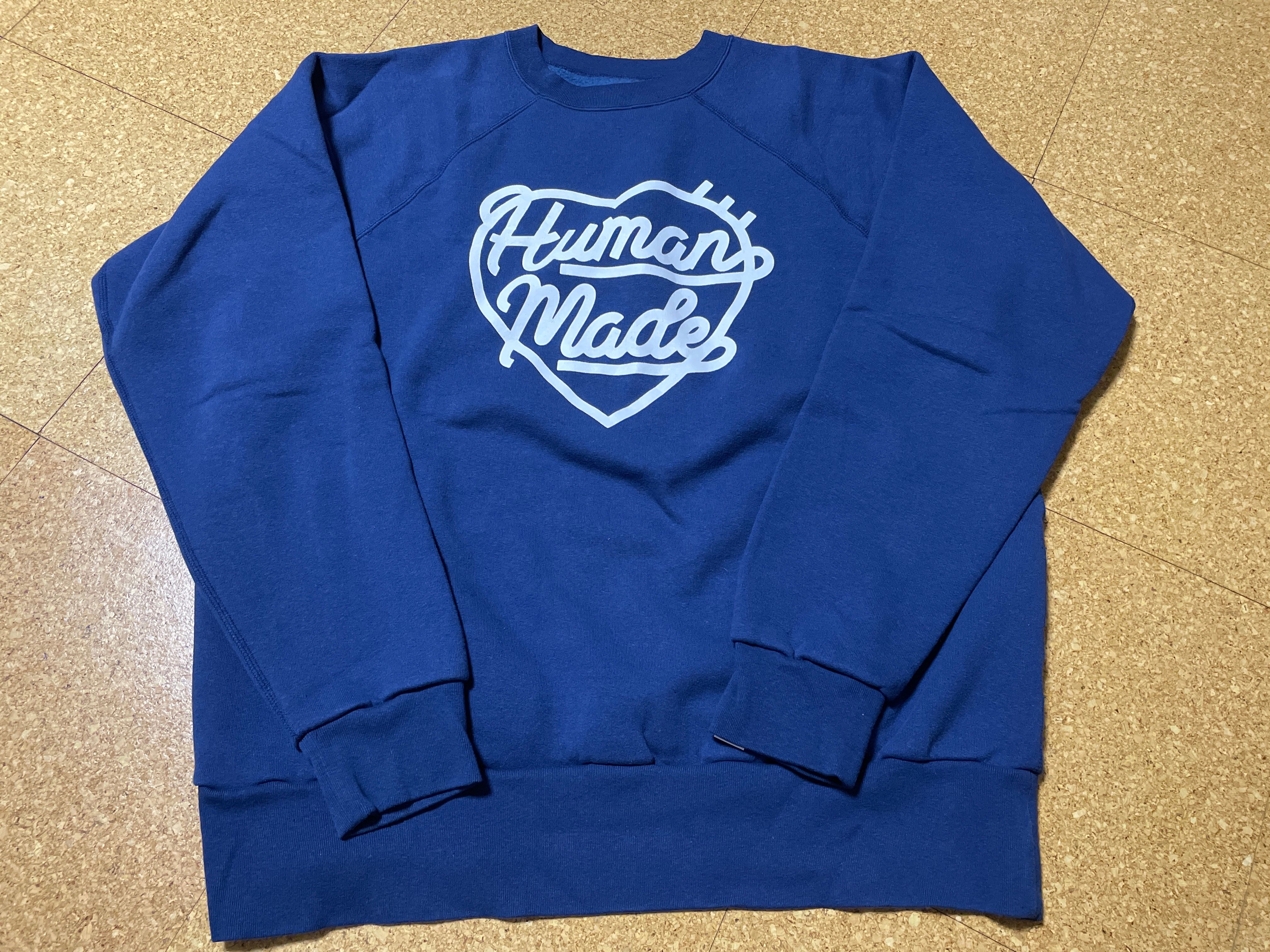 HUMAN MADE RAGLAN CREWNECK SWEATSHIRT "Navy"