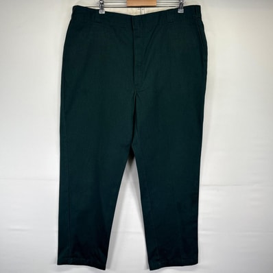 古着 ディッキーズ Dickies USA製 ワークパンツ チノパン 大きいサイズ カラーパンツ ワンポイントロゴ w44 L32 グリーン メンズ