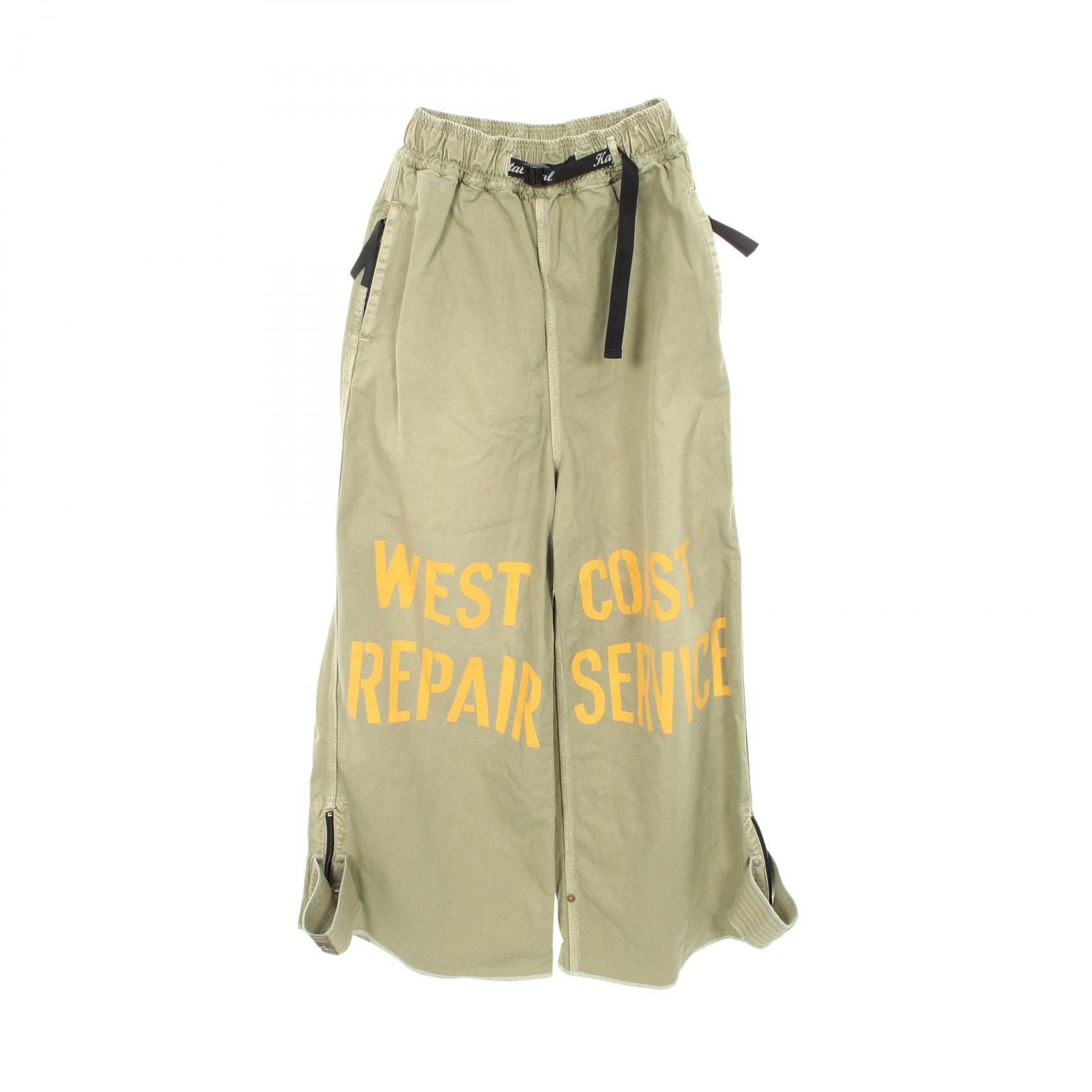 キャピタル KAPITAL リペアマントラックパンツ パンツ 衣料品 ボトムス コットン メンズ カーキ系 【中古】