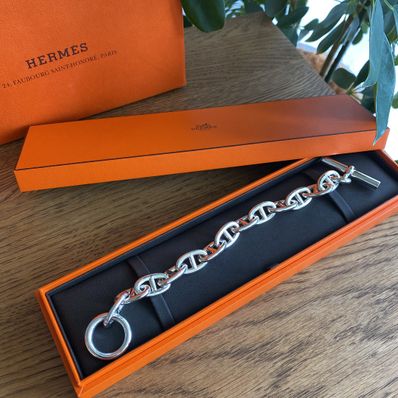 Hermes Chaine D'ancre TGM Bracelet "Silver"