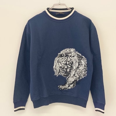 LOUIS VUITTON(ルイ・ヴィトン) ×チャップマン・ブラザーズ サイズM VCCM09 アニマルプリント M スウェット ネイビー