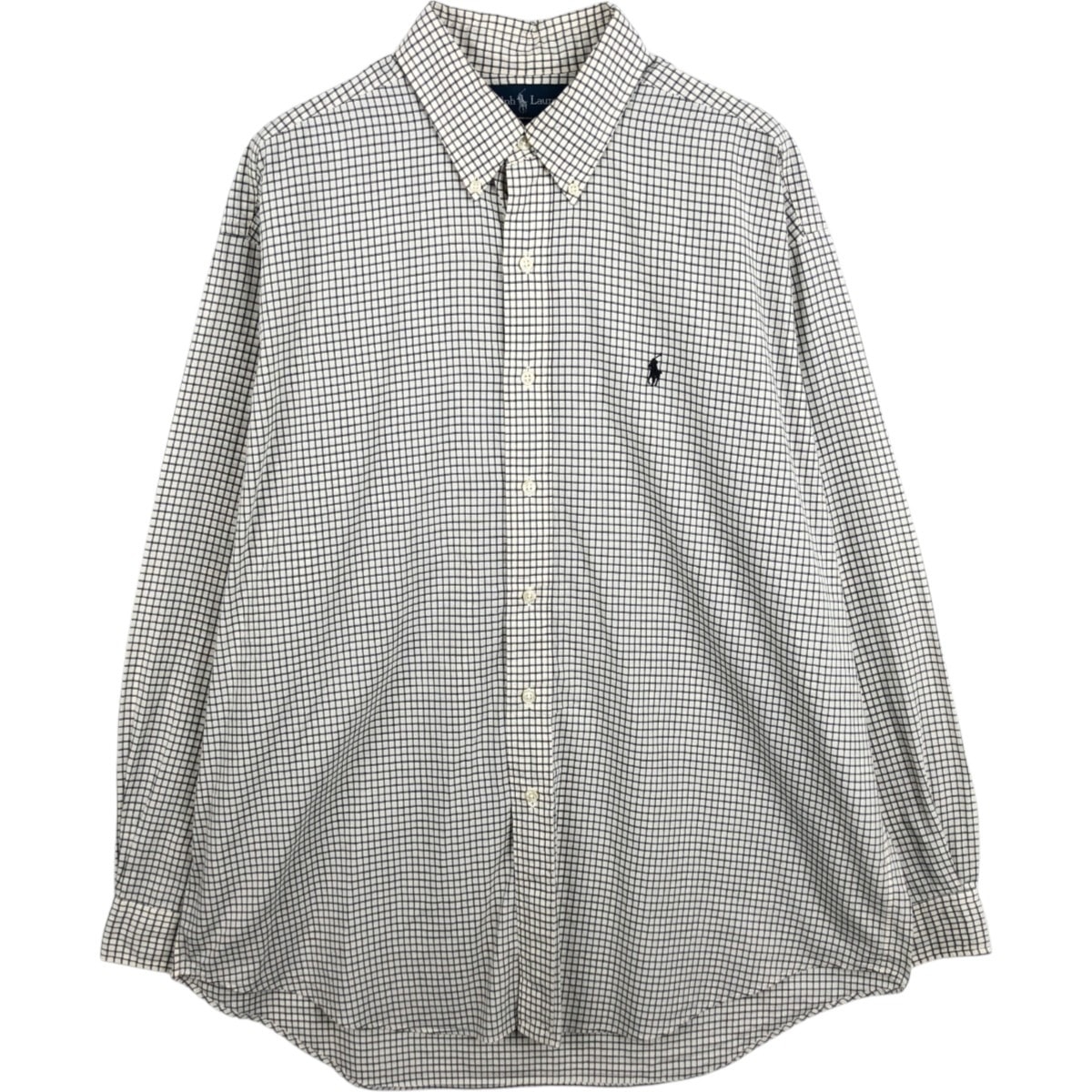 古着 ラルフローレン Ralph Lauren BLAKE 長袖 ボタンダウンチェックシャツ メンズL相当/eaa678053