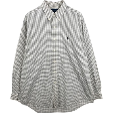 古着 ラルフローレン Ralph Lauren BLAKE 長袖 ボタンダウンチェックシャツ メンズL相当/eaa678053
