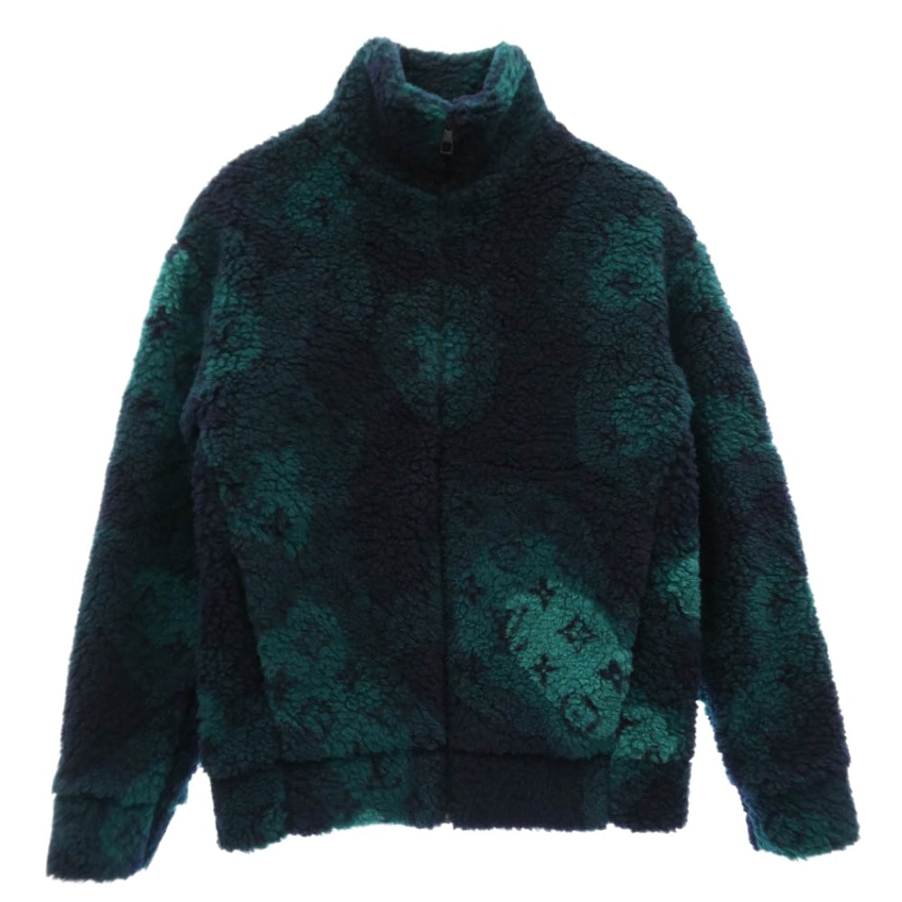 LOUIS VUITTON ルイ・ヴィトン 23SS HOY15W モノグラム ジャカード カモ ボア フリース ジャケット ブルゾン グリーン系 ネイビー系 XS【新古品】【未使用】【中古】