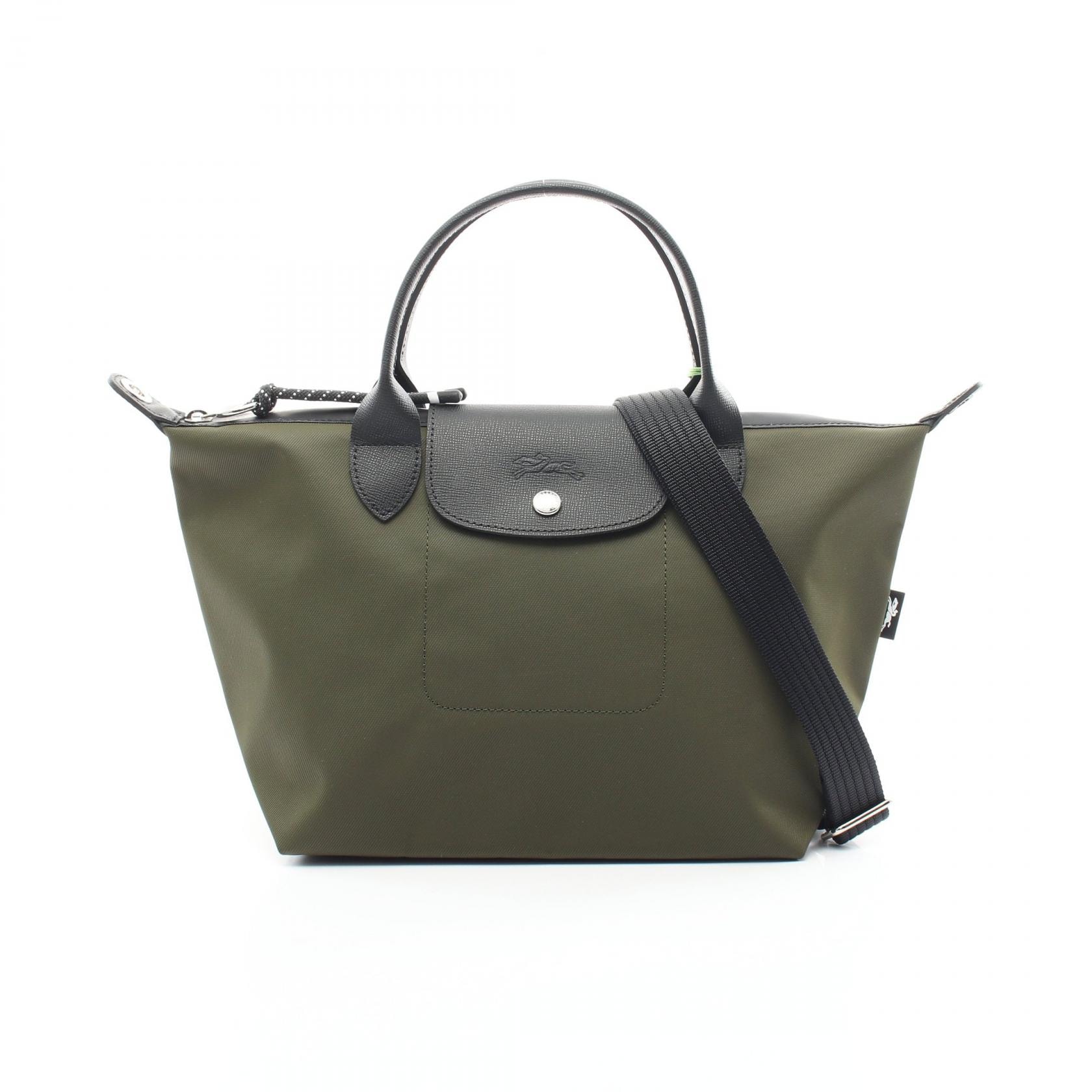 ロンシャン Longchamp ル プリアージュ エナジー S トップハンドル 2WAY トートバッグ バッグ キャンバス レザー レディース カーキ系 / ブラック系 L1512HSR892 【新品】
