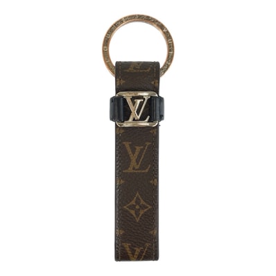 LOUIS VUITTON ルイヴィトン モノグラム キーホルダー LV ドラゴンヌ ブラウン ブラック シルバー金具 PVC シルバー/ キーホルダー キーリング 601805 【中古】