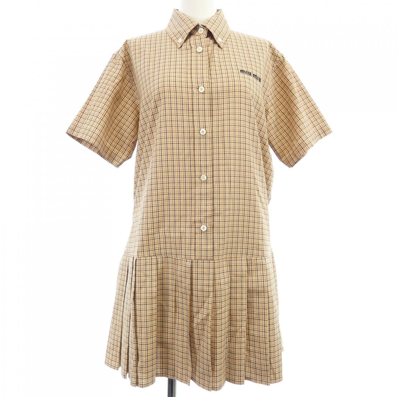 ミュウミュウ MIU MIU POPLIN DRESS MF5399 SOOO 142L ワンピース