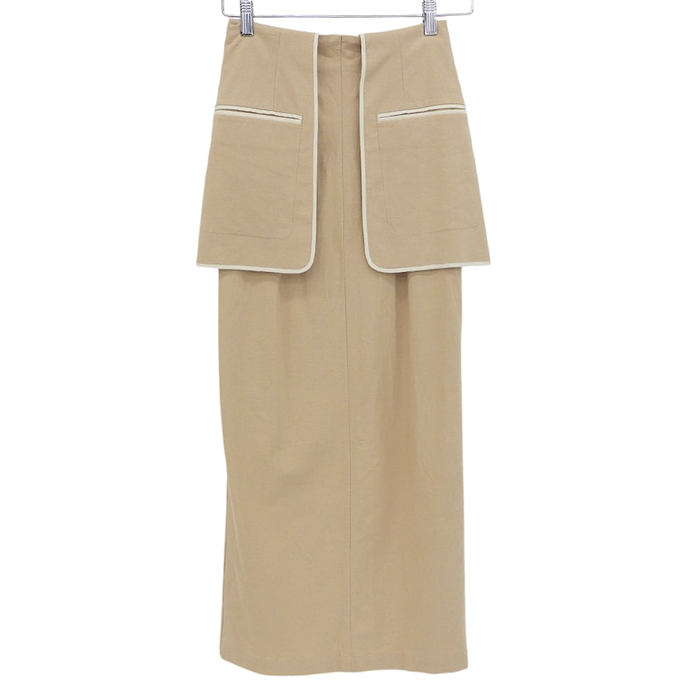 クラネ 美品 アタッチフラップスカート レディース ベージュ 0 12109-6162 0