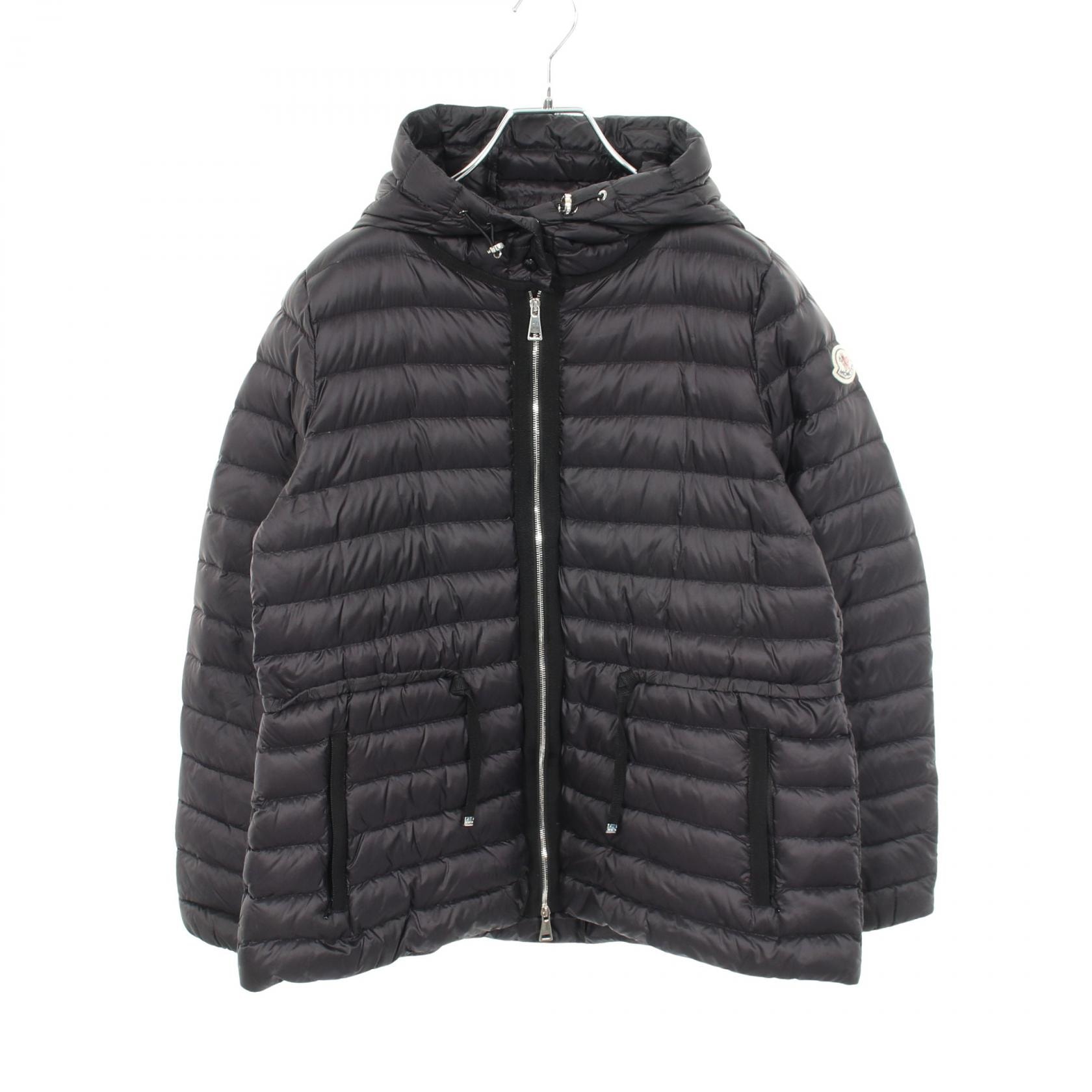 モンクレール MONCLER RAIE フード付き ダウンジャケット 衣料品 アウター ナイロン レディース ブラック系 4690899 【中古】