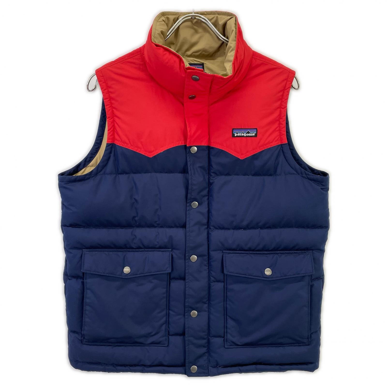 patagonia ダウンベスト Lサイズ 赤・紺 patagonia - ダウンベスト 
